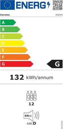 Холодильник для напоїв Cecotec Bolero GrandSommelier 2050 Black - 24 пляшки, компресорний, 5-18°C, низький рівень шуму