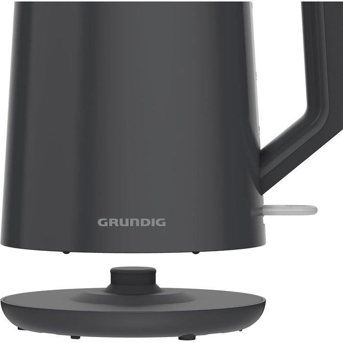 Електрочайник Grundig WK 5320, 2200 Вт, 1,7 л, автоматичне вимкнення, прихований нагрівач з нержавіючої сталі, сірий/теракота