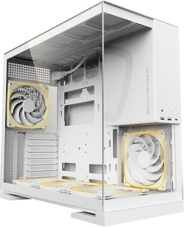 Ігровий корпус Geometric Future M5, білий, середній Tower, скло, E-ATX/ATX, ARGB вентилятори, USB Type-C, підтримка радіатора 420/360 мм