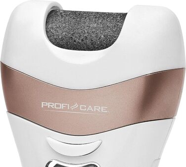 Епілятор ProfiCare PC-LBS 3002 3-в-1: жіночий тример, шейвер та видалення огрубілої шкіри, акумуляторний, з чохлом, білий-шампанське