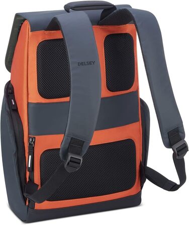 Міський рюкзак DELSEY PARIS SECURFLAP 21 л, 45x31x14 см, помаранчевий, м'який корпус