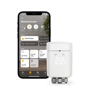 Розумний термостат для радіатора Eve Thermo (Apple HomeKit), білий