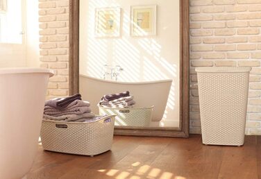 Пластиковий кошик для білизни CURVER MY STYLE 55 л, кремовий, 43x33x60 см