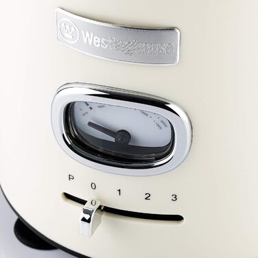 Стаціонарний блендер Westinghouse Retro 1.5 л, скляна чаша, 600 Вт, 3 швидкості, пульс, 6-лопатевий ніж, нержавіюча сталь, BPA Free, білий