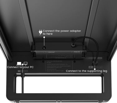 Підставка для двох моніторів Vaydeer з бездротовою зарядкою та 4 USB-хабами, металева, для моніторів до 32 дюймів, для комп'ютера і ноутбука, чорна