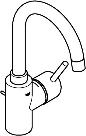 Змішувач для раковини GROHE Concetto одноручкий з QuickFix, хромований, з U-виливом 23739002
