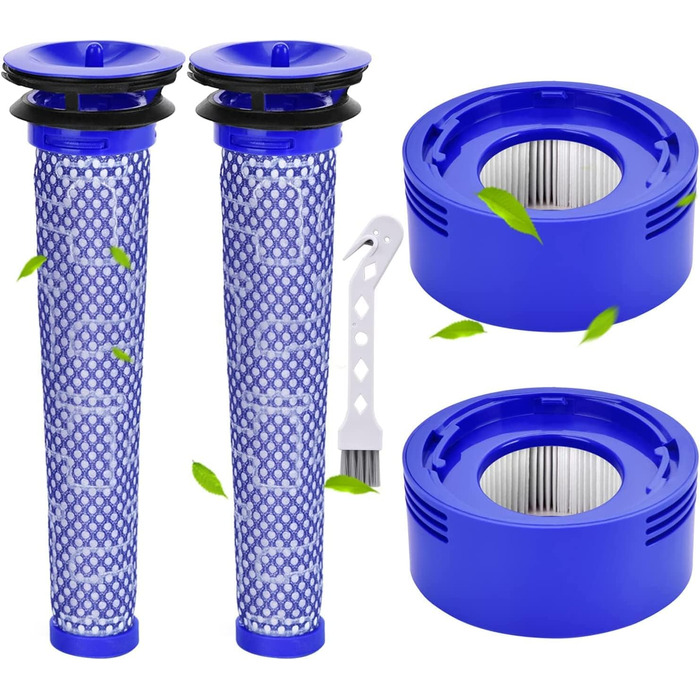 Комплект із 2 фільтрів для пилососів Dyson V7/V8, змінні HEPA фільтри Rebirthcare для моделей Absolute, Animal, Motorhead, заміна 965661-01 і 967478-01