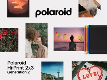 Polaroid Hi-Print 2-ге покоління: Портативний фотодруктер з Bluetooth + папір (40 аркушів) - Білий