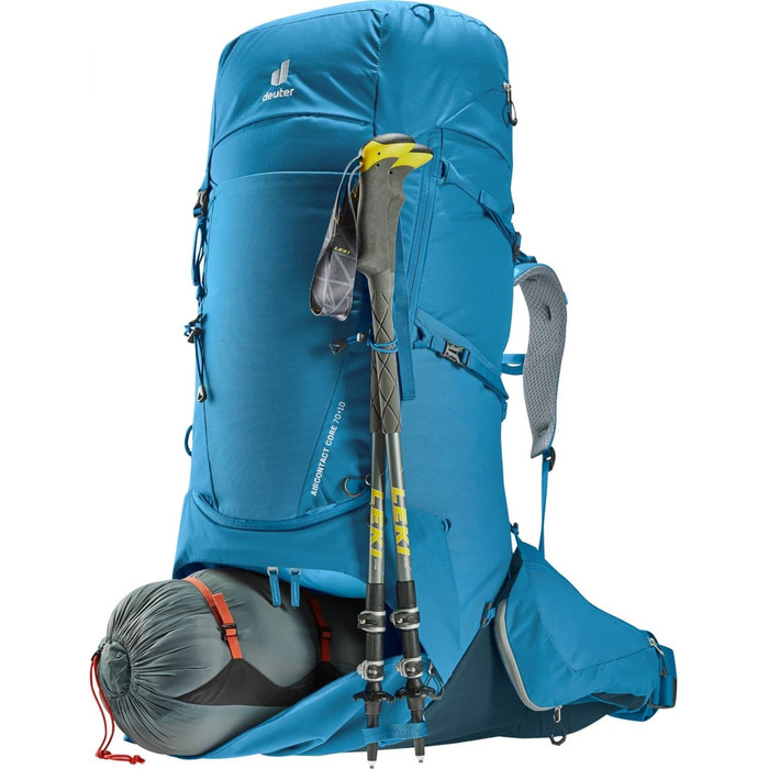 Туристичний рюкзак Deuter Aircontact Core 70+10 л, Reef-Ink, для трекінгу