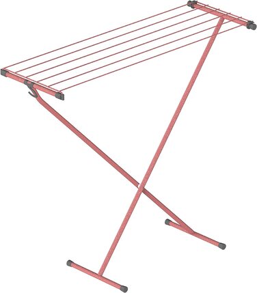 Сушарка для білизни Rörets Compact Rosé, 5,5 м, металева, компактна, гачки для зберігання, 90x32x83 см, шведська якість