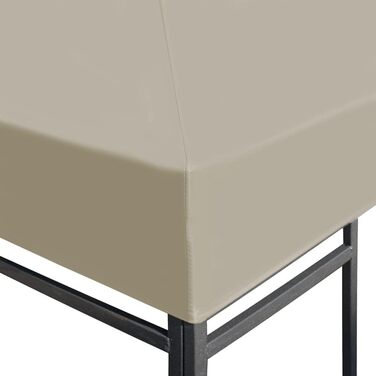 vidaXL Тент-накриття для павільйону 3x3 м, 310 г/м², бежевий, запасний дах