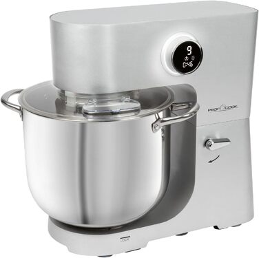 Кухонна машина ProfiCook PC KM 1254 Titan: планетарний міксер з чашею 12 л, 2500 Вт, металевим редуктором та LED-дисплеєм, для тіста до 8.5 кг