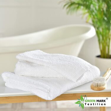 Набір рушників NatureMark з махрової тканини, 8 шт: 4 гостьових, 2 для рук, 2 для душу, білий, 100% бавовна