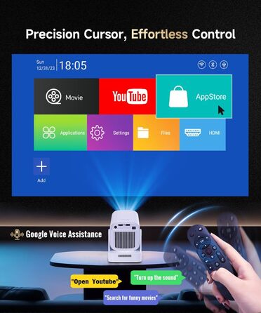 Magcubic HY310 Міні проектор 4K з автофокусом, Android, WiFi 6, BT 5.4, 180° поворот, портативний, 5W динамік, 2025