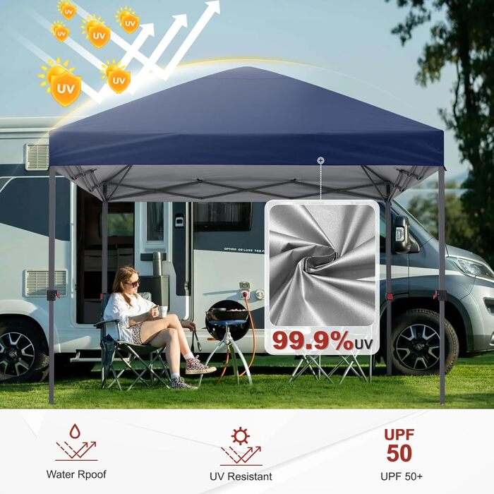 Павільйон садовий водонепроникний ABCCANOPY 3x3м блакитний для пікніка та заходів