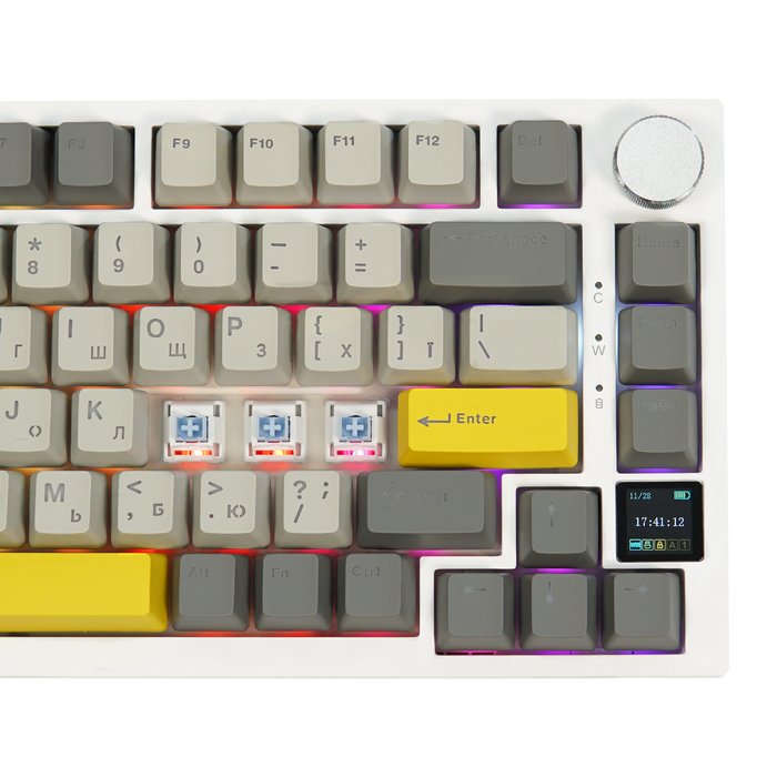Клавіатура механічна бездротова EPOMAKER AK820 Pro Flying Fish White (AK820-PRO-W-FF)