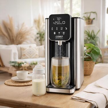 Диспенсер для гарячої води CASO HW 666 Inox UV з УФ-дезінфекцією, 2.7л, 2600Вт, для дитячого харчування, 40-100°C, нержавіюча сталь, з фільтром
