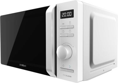 Мікрохвильова піч Cecotec Proclean 5010 Inverter White, 700 Вт, 19 л, 5 режимів, 8 програм, таймер 30 хв, звуковий сигнал, тарілка 245 мм