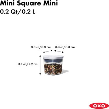 Набір контейнерів OXO Good Grips Mini-Pop, 4 шт, прозорий пластик
