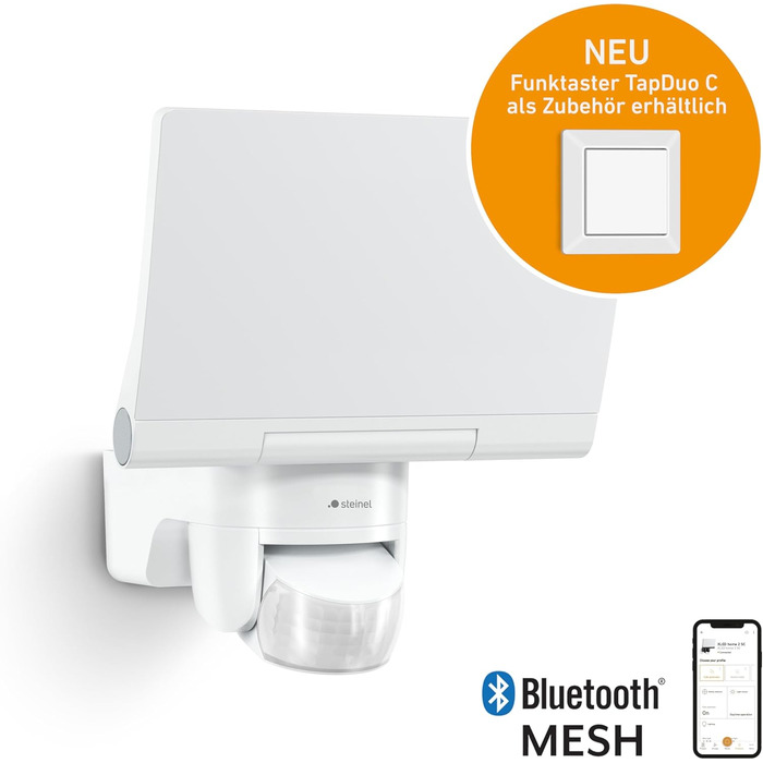 Світлодіодний прожектор Steinel XLED Home 2 S з датчиком руху та Bluetooth, поворотний 180°, 13.7 Вт, 1550 Лм, білий, для вулиці
