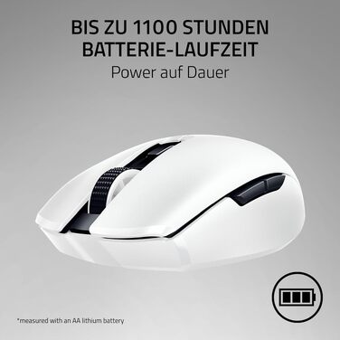 Ігрова бездротова миша Razer Orochi V2 HyperSpeed та Bluetooth, оптичний сенсор 18K DPI, 60 г, біла