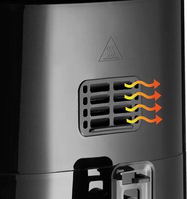 Tectake XXL аерофритюрниця 10,2 л, без олії, 8 програм, сенсорний дисплей, срібляста, рецепт у комплекті