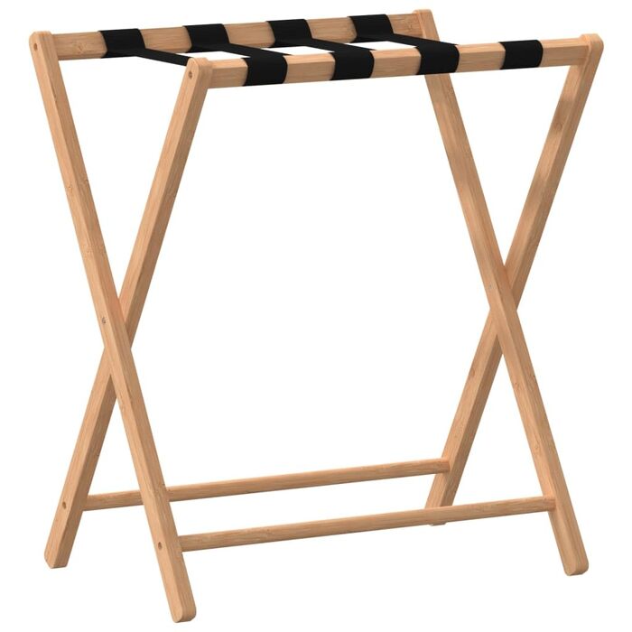 Багажниця для валіз vidaXL з бамбука, 68,5x38x58 см
