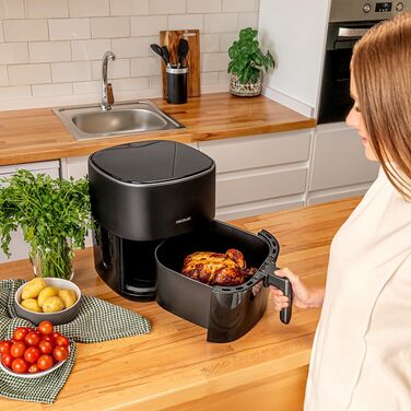 Аерофритюрниця Cecotec Cecofry Fantastik 6500, 6,5 л, 1700 Вт, без олії, 12 програм, сенсорне керування, регулювання температури 80-200°C, захист від перегріву