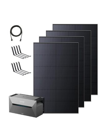 Anker SOLIX E1600 Pro Power Station з сонячними панелями (1600 Wh, 4x445W) + кріплення для балкону