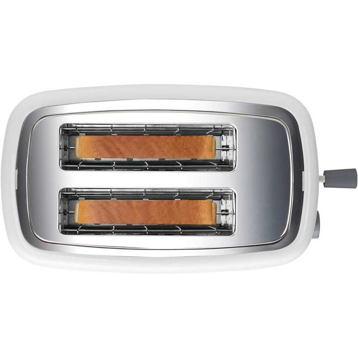 Тостер Black+Decker BXTO820E 820 Вт, 2 широкі екстрадовгі відсіки, 7 режимів, автоматичне центрування, білий пластик
