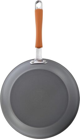 Набір посуду Rachael Ray Cucina 12 предметів, сірий з помаранчевими ручками, антипригарне покриття, підходить для посудомийної машини