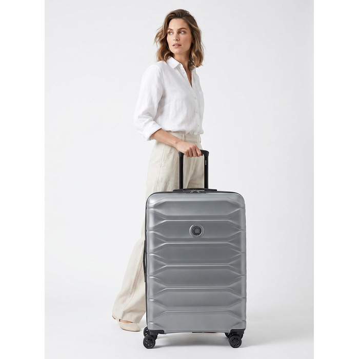 Валіза для подорожей DELSEY Paris Meteor Graphite L, великий XL тролей XL (50x32x78 см), розширювана, полікарбонат