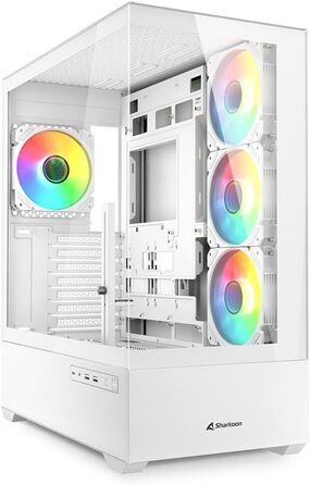 Комп'ютерний корпус Sharkoon AK6 RGB ATX білий