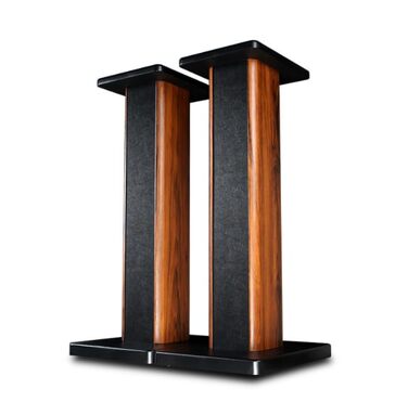 Стійки під колонки Holz Braun Schwarz, 70 см – Преміум стійкі для дому та студії з прихованою проводкою