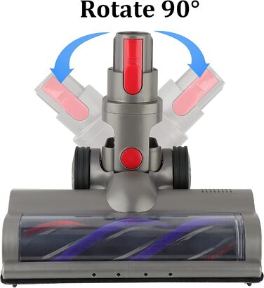 Турбощітка для підлоги з прямим приводом для пилососів Dyson V7/V8/V10/V11/V15, насадка для килимів з коротким ворсом і твердих підлог