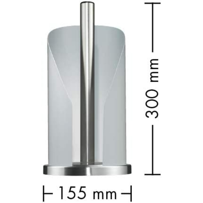 Тримач для паперових рушників Wesco 322 104, колір cool grey (Gunmetal), 15.5 x 15.5 x 30 см