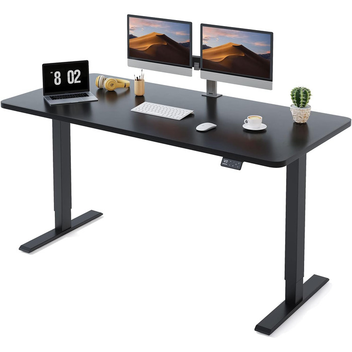 MAIDeSITe електричний стіл для роботи стоячи та сидячи, 160x80 см, з LED-панеллю пам'яті, регулювання висоти, модель S1 Pro
