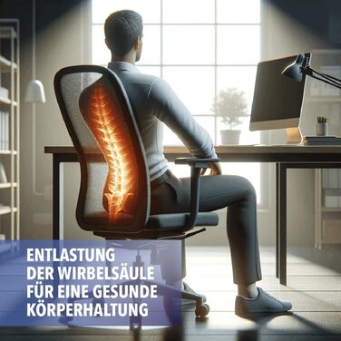 Ортопедична подушка для сидіння IEA Medical (60-100 кг), ергономічна, для офісного крісла, для підтримки куприка, сидіння, сидіння для офісу