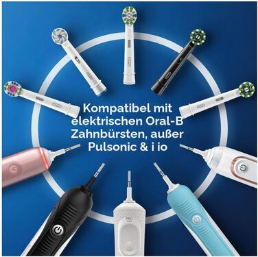 Смінні насадки для електричної зубної щітки Oral-B CrossAction, 12 шт, для комплексного очищення ротової порожнини з CleanMaximiser, білий колір