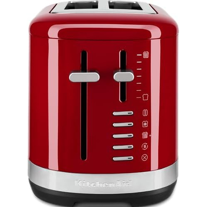 Тостер KitchenAid для 2 скибок - ретро дизайн, нержавіюча сталь, червоний Empire. 7 функцій