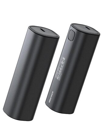 Електричний грілка для рук Warmco 2 шт., 10000mAh, USB Powerbank, 3 рівні нагріву, для чоловіків та жінок, Outdoor, Гольф, кемпінг, чорний