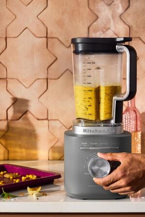 Блендер стаціонарний KitchenAid 5KSB2073EPL Pure Power Сірий, 1.5 л, 10 швидкостей, для смузі та супів, BPA-free