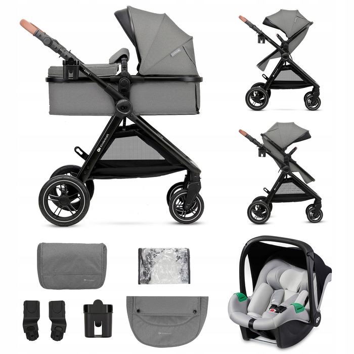 Багатофункціональний дитячий візок Kinderkraft ESME 3в1 з автокріслом MINK PRO