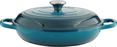Гусятниця Le Creuset Signature з чавуну, кругла, 30 см, 3,5 л, для всіх типів плит (індукція), колір Deep Teal