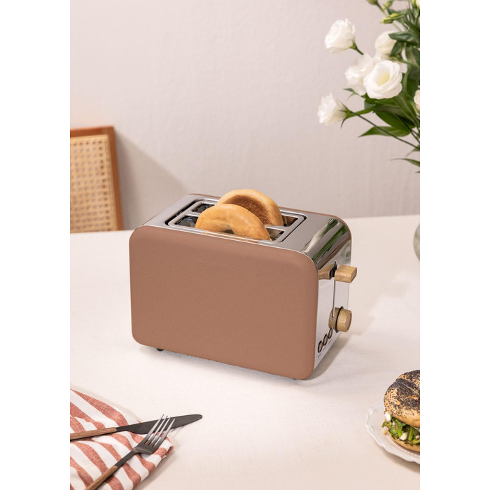 Тостер CREATE TOAST Retro 750W: 6 режимів, піддон для крихт, розморожування, підігрів, широкі слоти
