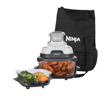 Портативна аерофритюрниця Ninja CRISPi 4-в-1 з сумкою для перенесення, 1700 Вт, 3.8 л та 1.4 л, біла (FN102EU)