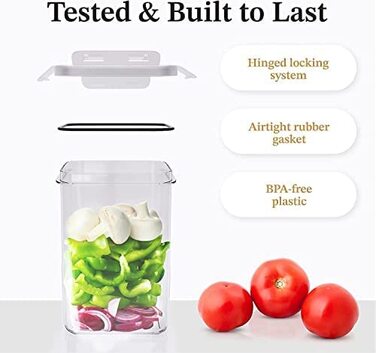 Набір контейнерів для зберігання продуктів Chef's Path, 14 шт, герметичні пластикові ємності без BPA для круп, мюслі, борошна, цукру, макаронів