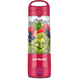 Портативний блендер nutribullet 475 мл, BPA-free Tritan, 4-лезова нержавіюча сталь, USB-C зарядка, міні-мультифункціональний міксер, магента