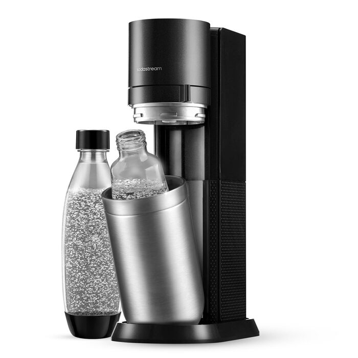 Сифон для газування води SodaStream DUO, набір для старту з 2 пляшками по 1 л, сірий