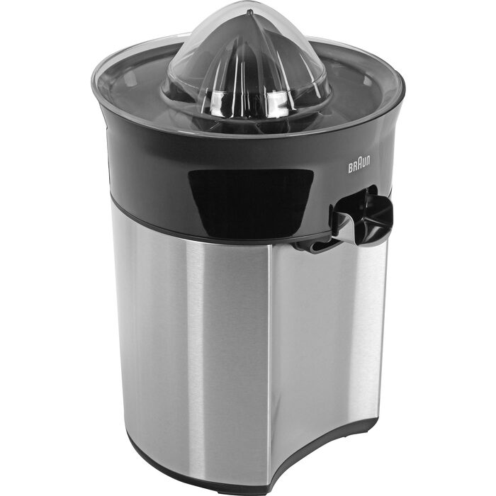 Цитрусовий прес Braun CitrusQuick 5 CJ5050 BK чорний 60W: прямий вилив, система запобігання краплин, автоматичний старт/стоп, легке очищення